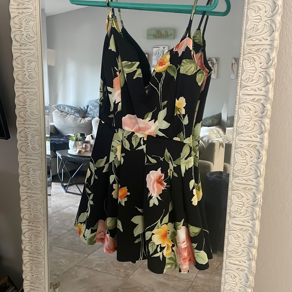 Black Floral Romper